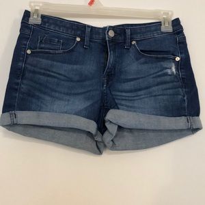 Mossimo mid-rise midi denim shorts